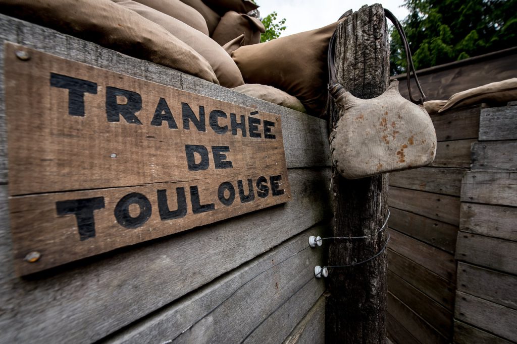 Tranchée de Toulouse dans le musée à ciel ouvert de Chattancourt à proximité de Verdun, Première guerre mondiale