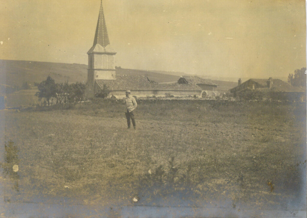 Clocher du village de Chattancourt en 1906